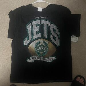 NFL Black and Green Jets Short Sleeve Tee